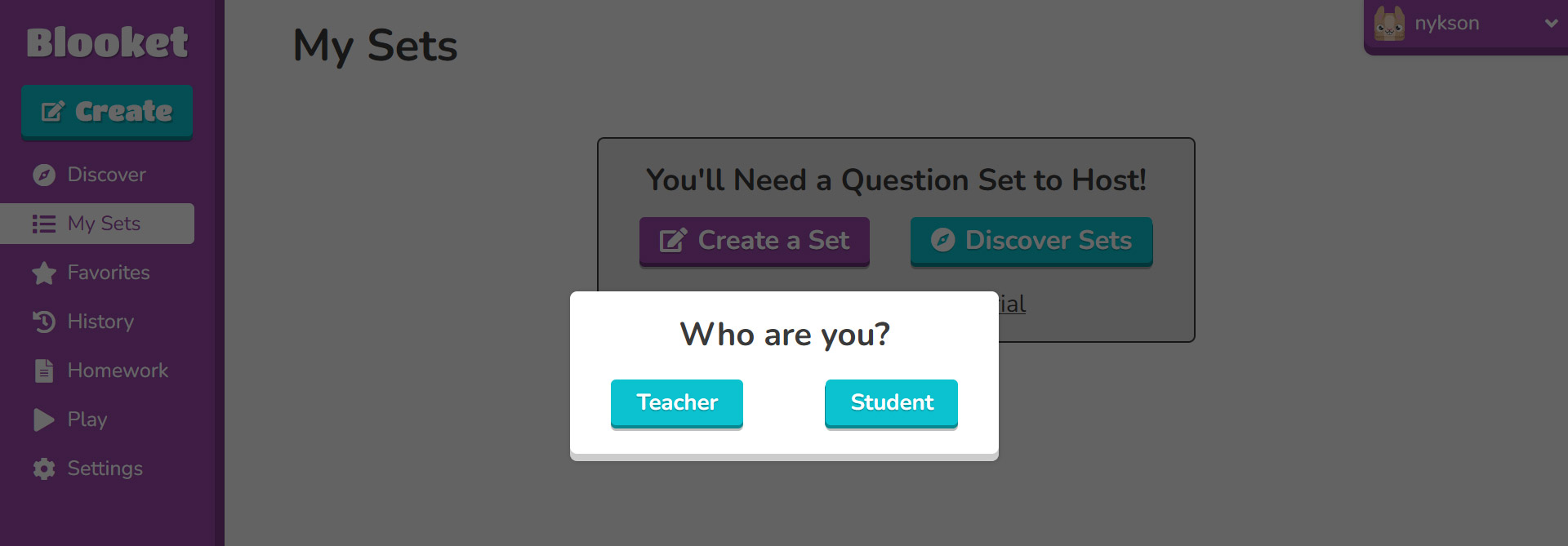 Blooket Teacher Account