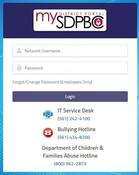 MYSDPB Portal Login Page
