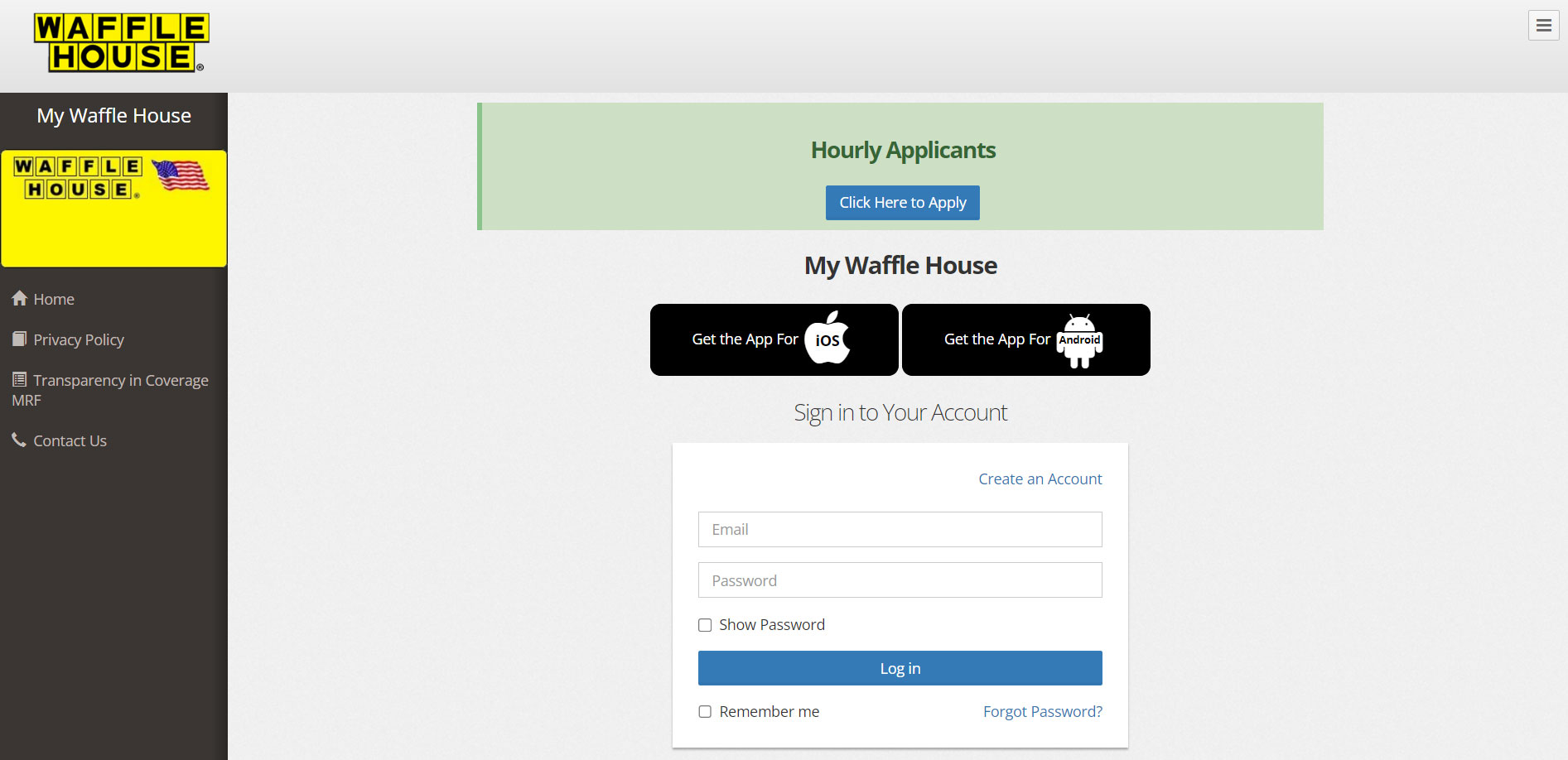 my-waffle-house-employee-login-page