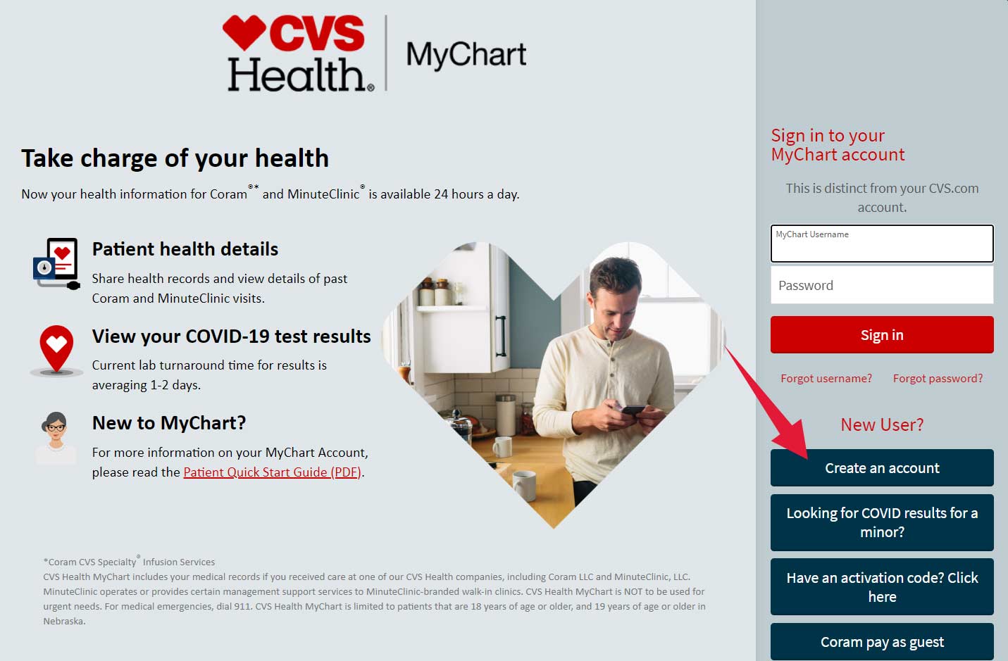 create-cvs-mychart-account